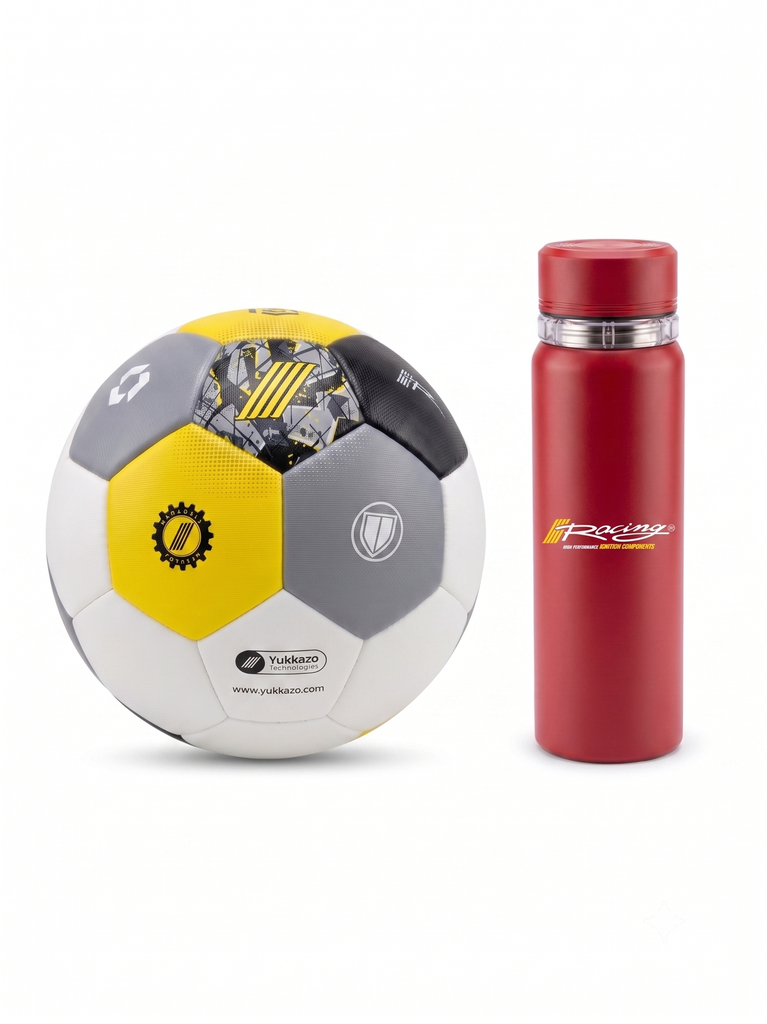 PGE KIT- BALON DE FUTBOL + VASO TÉRMICO 800 ML YUKKAZO TECHNOLOGIES